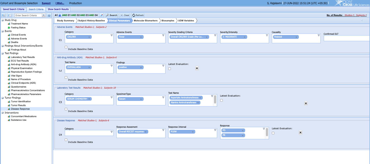 Stratified search and cohort building